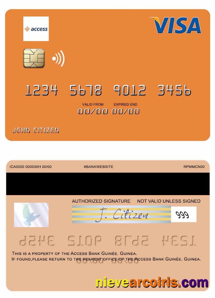 Guinea Access Bank Guinée visa debit card